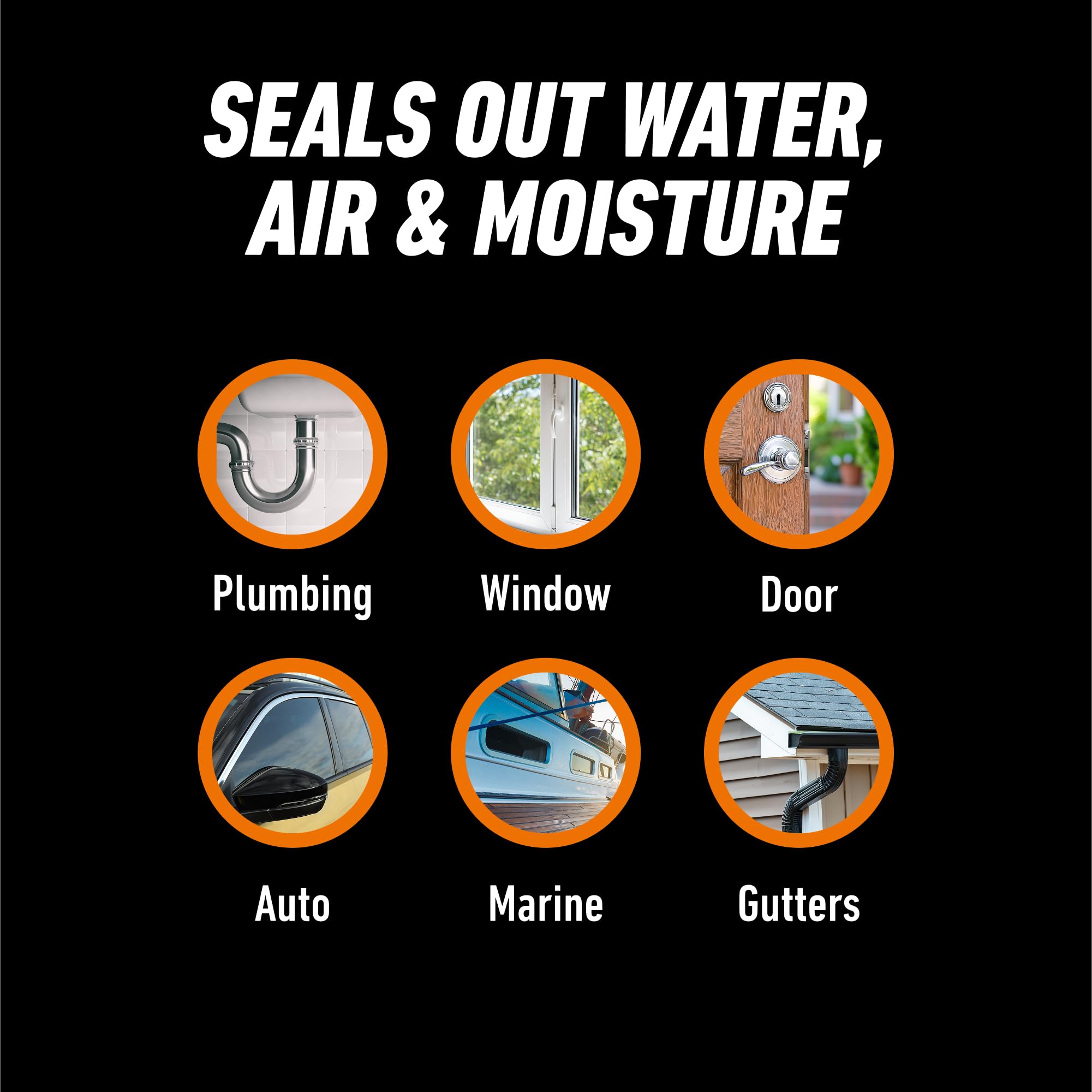 Gorilla 100% Silicone Sealant Caulk Window & Door, 10 Ounce Cartridge, White - Image 4