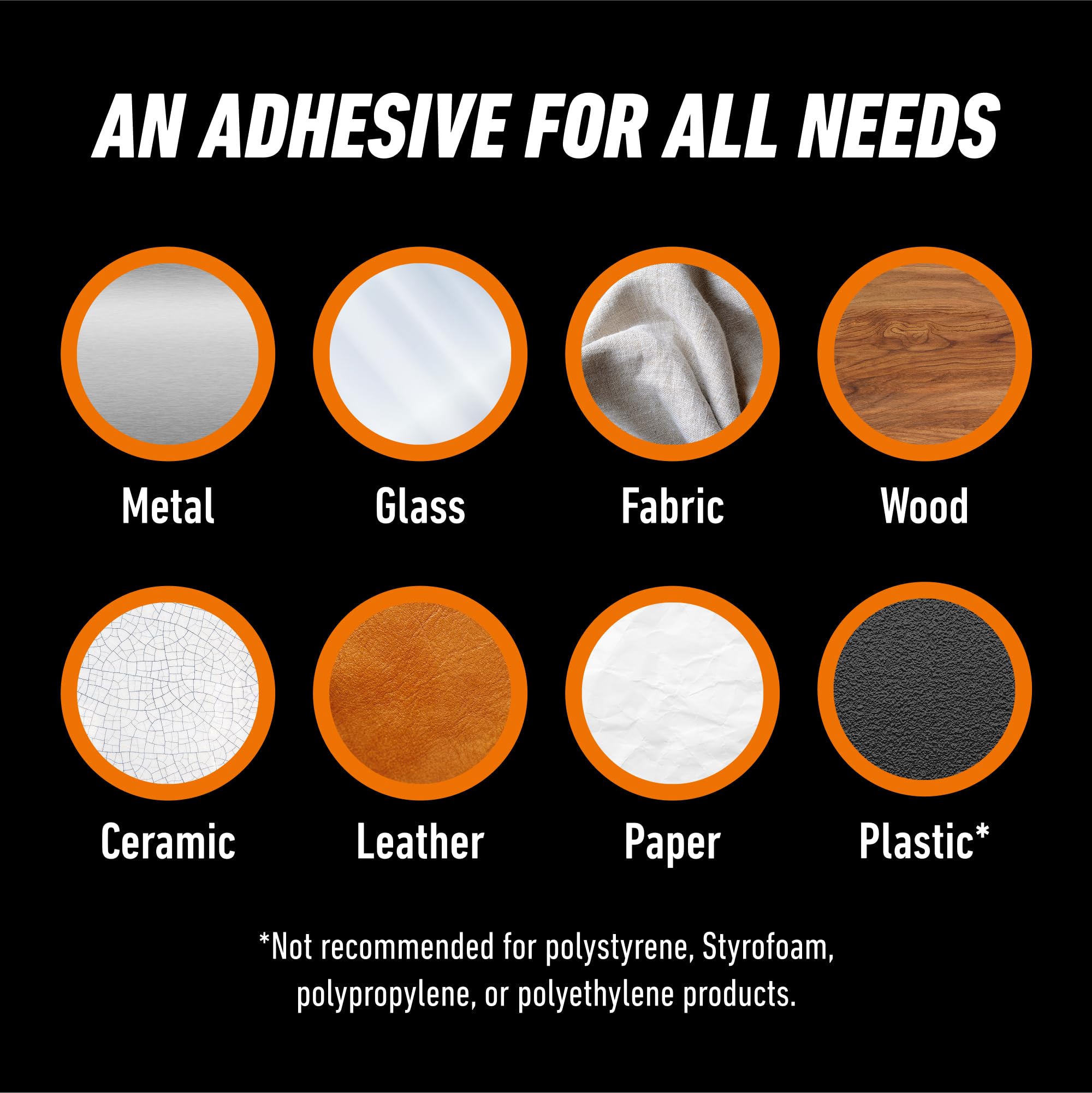 Gorilla Clear Grip Waterproof Contact Adhesive; Fast-Setting; Waterproof; Flexible; Permanent Bond; 3 Ounce Tube; Crystal Clear (Pack of 3) - Image 3