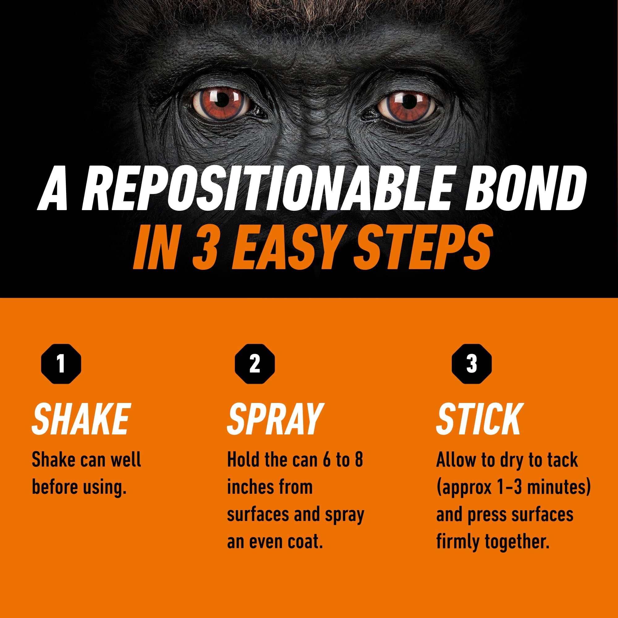 Gorilla Contact Adhesive Ultimate, 12.2oz Web Spray Adhesive, White, (Pack of 1) - Image 6