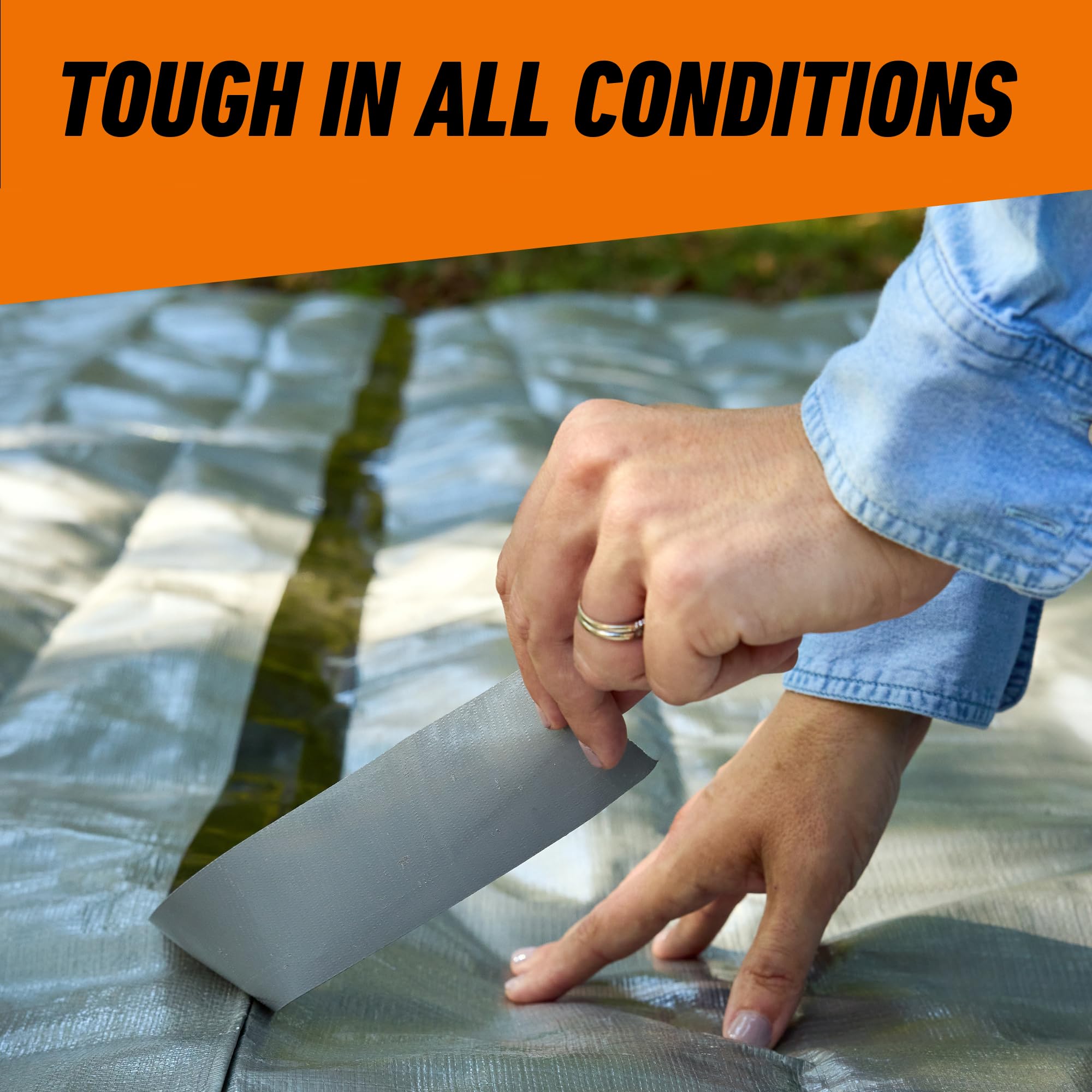 Gorilla Duct Tape, Black Tape, 1.88" x 35 yd (Pack of 1) - Heavy Duty and Weather Resistant for Indoor or Outdoor - Image 5