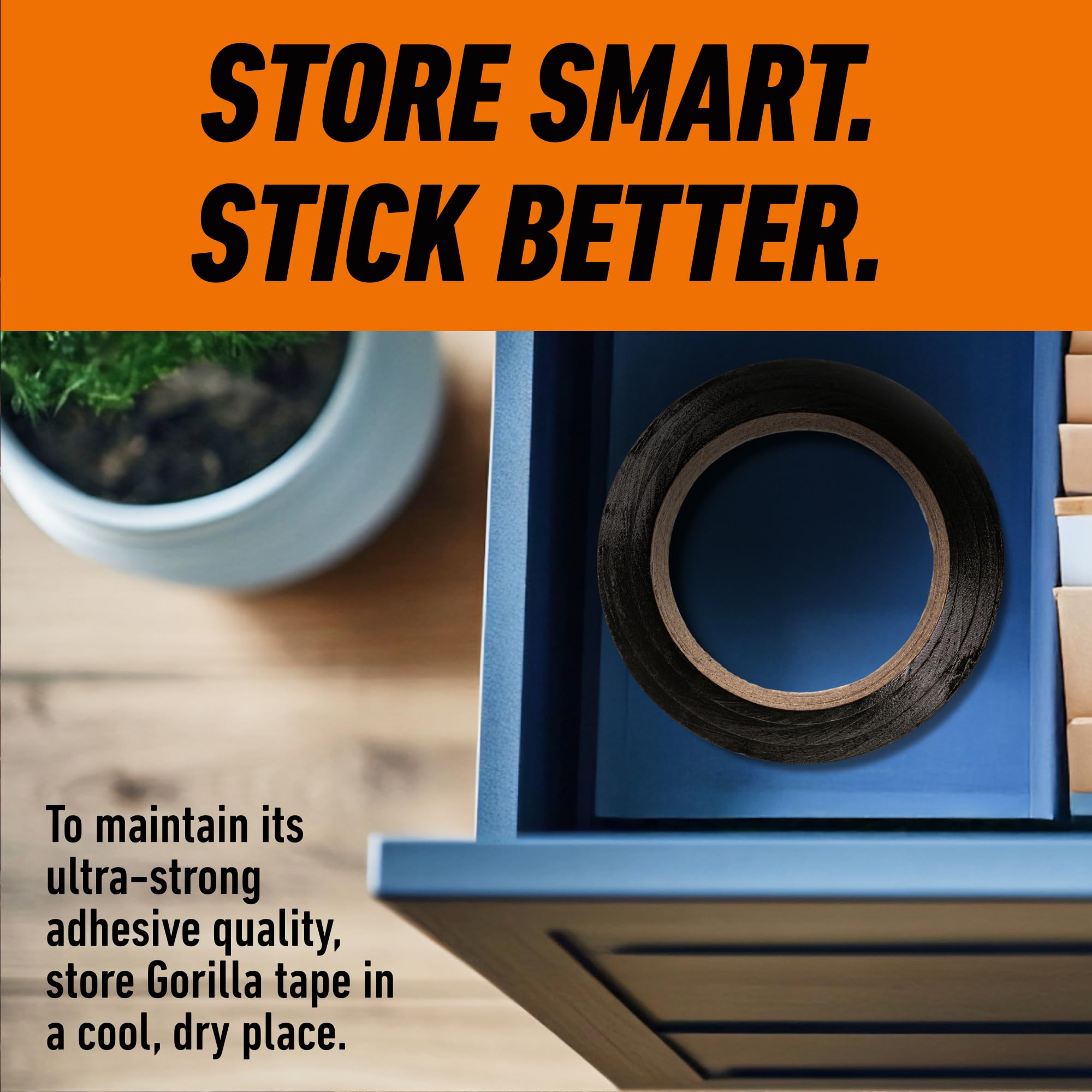 Gorilla Duct Tape, Black Tape, 1.88" x 35 yd (Pack of 1) - Heavy Duty and Weather Resistant for Indoor or Outdoor - Image 7