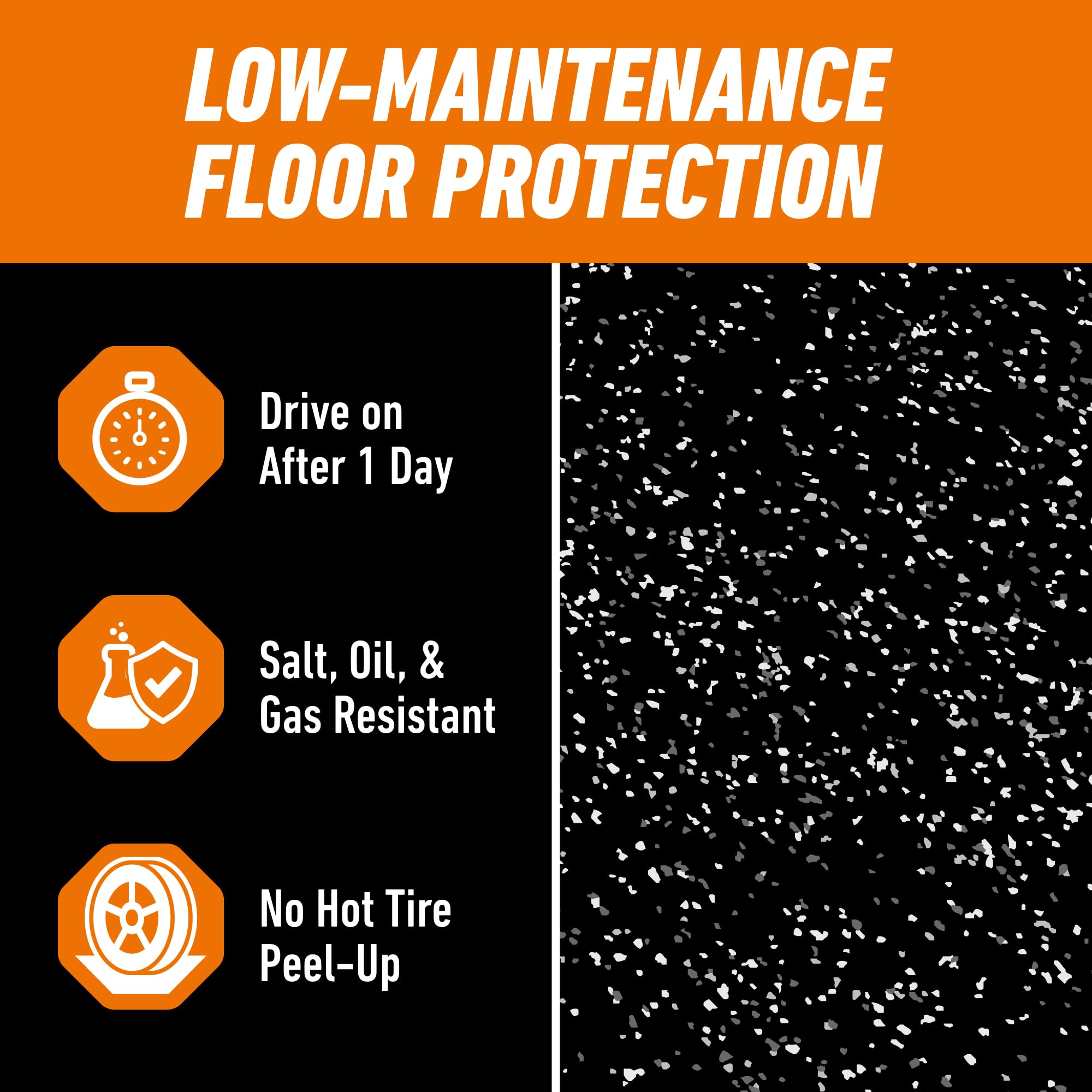 Gorilla Epoxy Garage Floor Coating (7 pc) Kit, 1-Car, Concrete Flooring, 100% Solids, Superior Adhesion, Incredibly Durable High Gloss Black Finish, 275 sq. ft. Coverage - Image 4