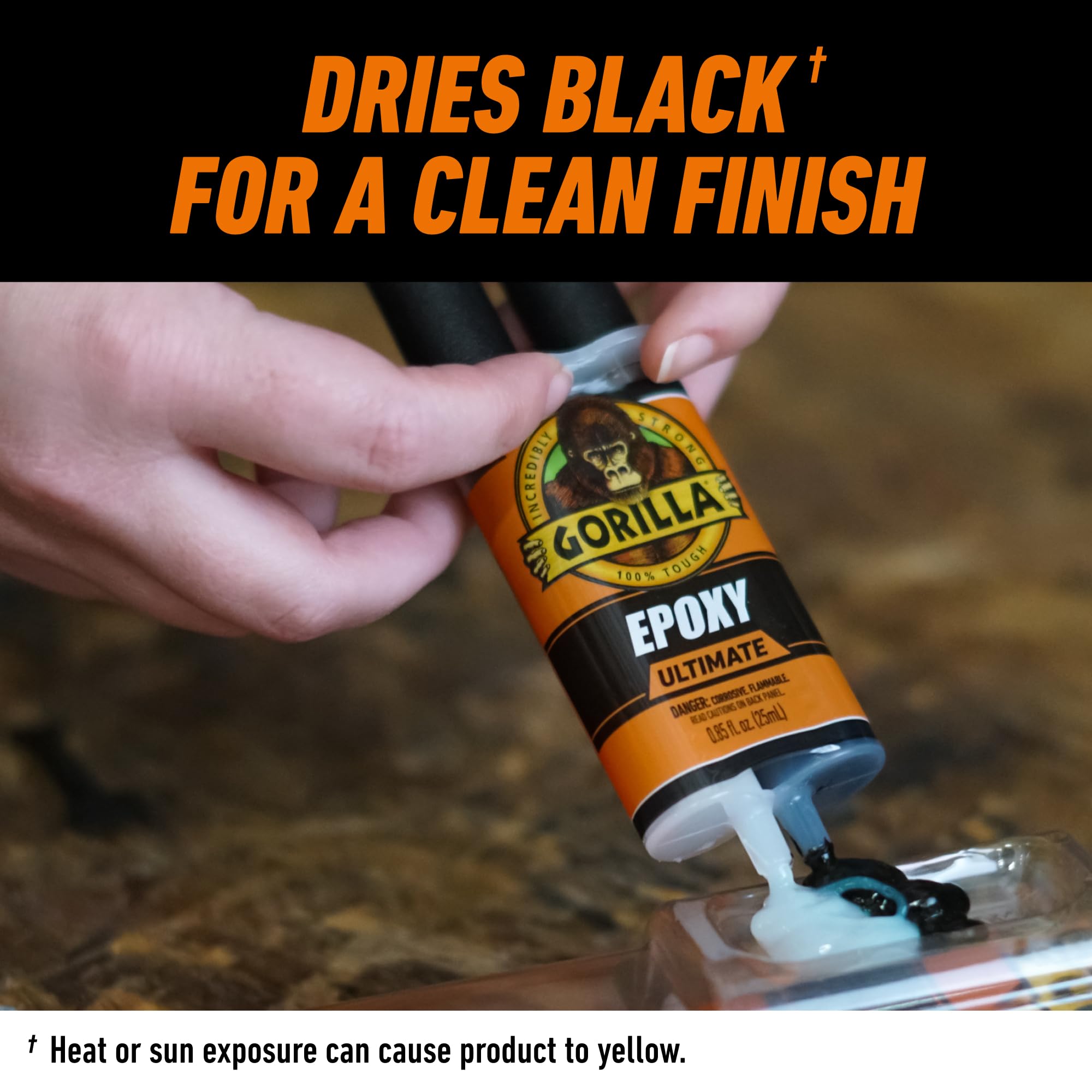 Gorilla Epoxy Ultimate, Waterproof, 10 Minute Set, Permanent Bond, Dries Black, 0.85oz Syringe (Pack of 1) - Image 6