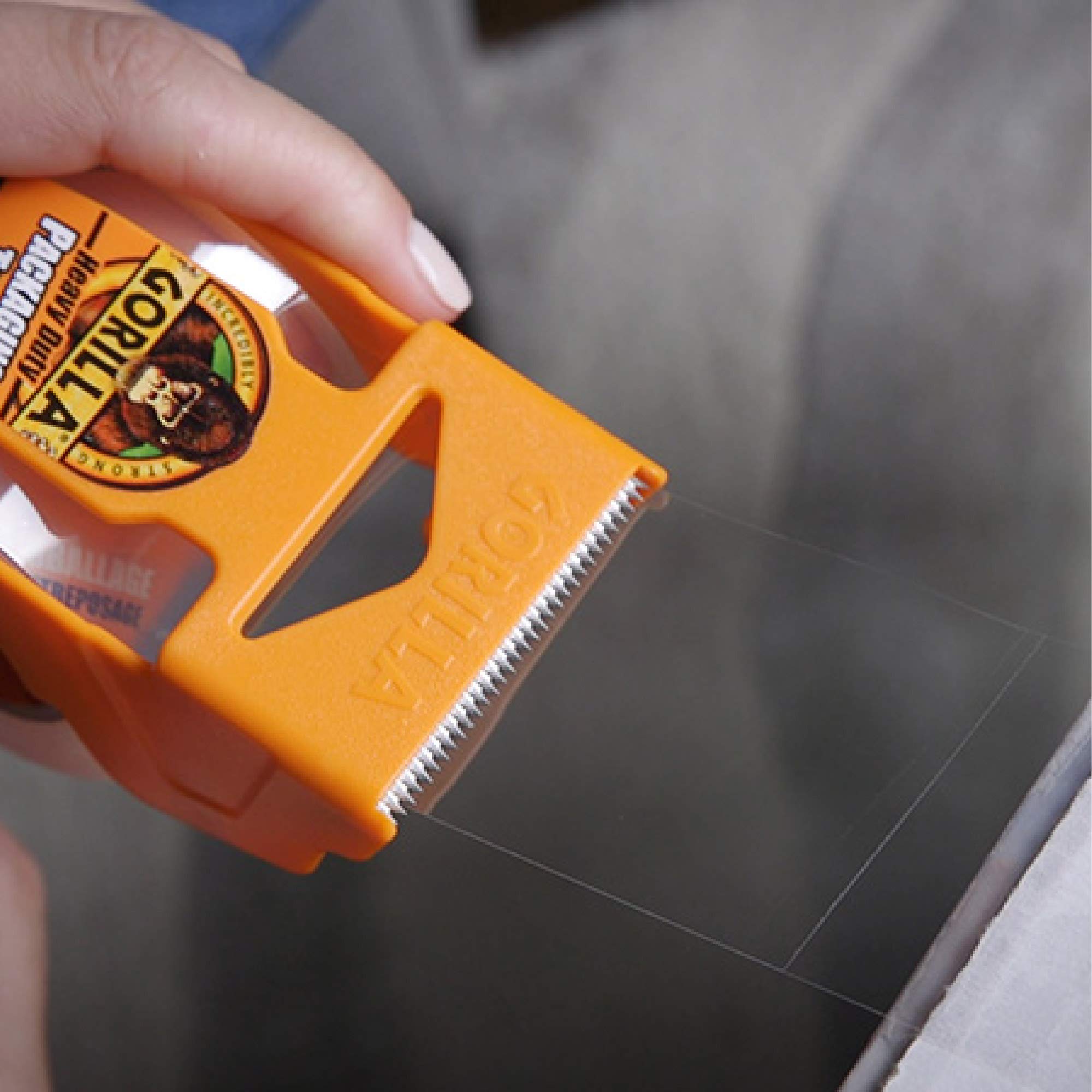 Gorilla Heavy Duty Packing Tape with Dispenser for Moving, Shipping and Storage, 1.88" x 25 yd, Clear, (Pack of 9) - Image 6