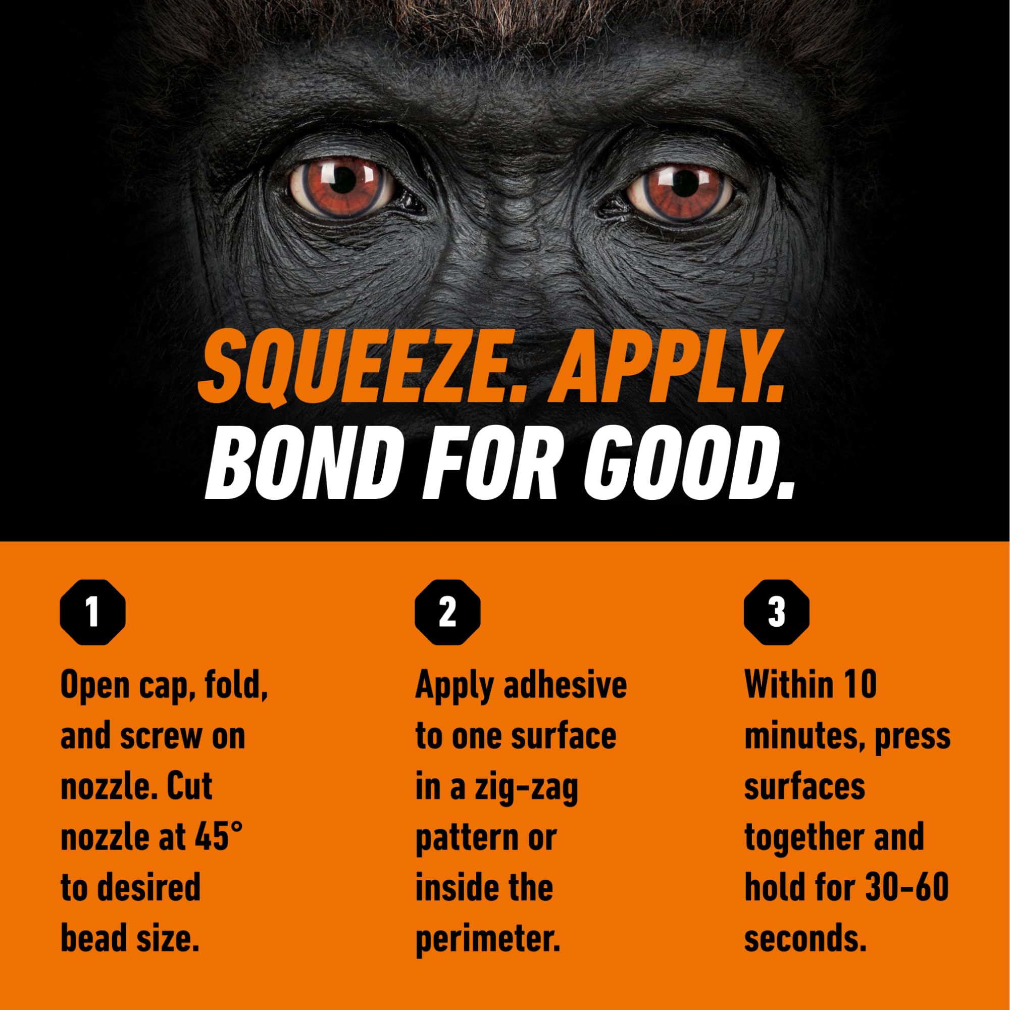 Gorilla Max Strength Construction Adhesive, Clear Glue, 9 Ounce Cartridge (Pack of 1) - Gap Filling and Waterproof - Image 6