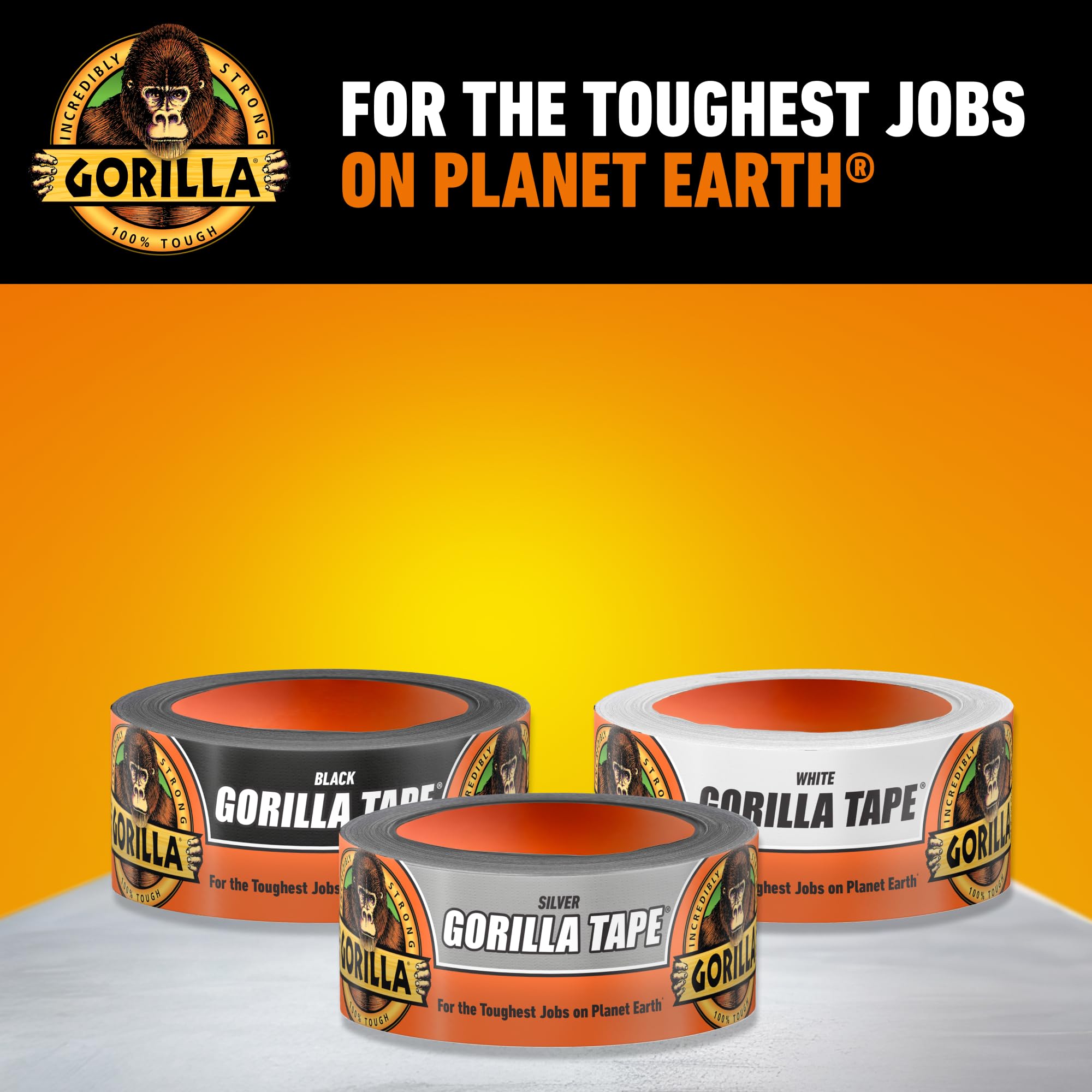 Gorilla Tape, 1.88 in x 10 yd, Silver (Pack of 1) - Duct, Utility, Triple Layer Strength, Indoor & Outdoor, Weather Resistant Shell - Image 8