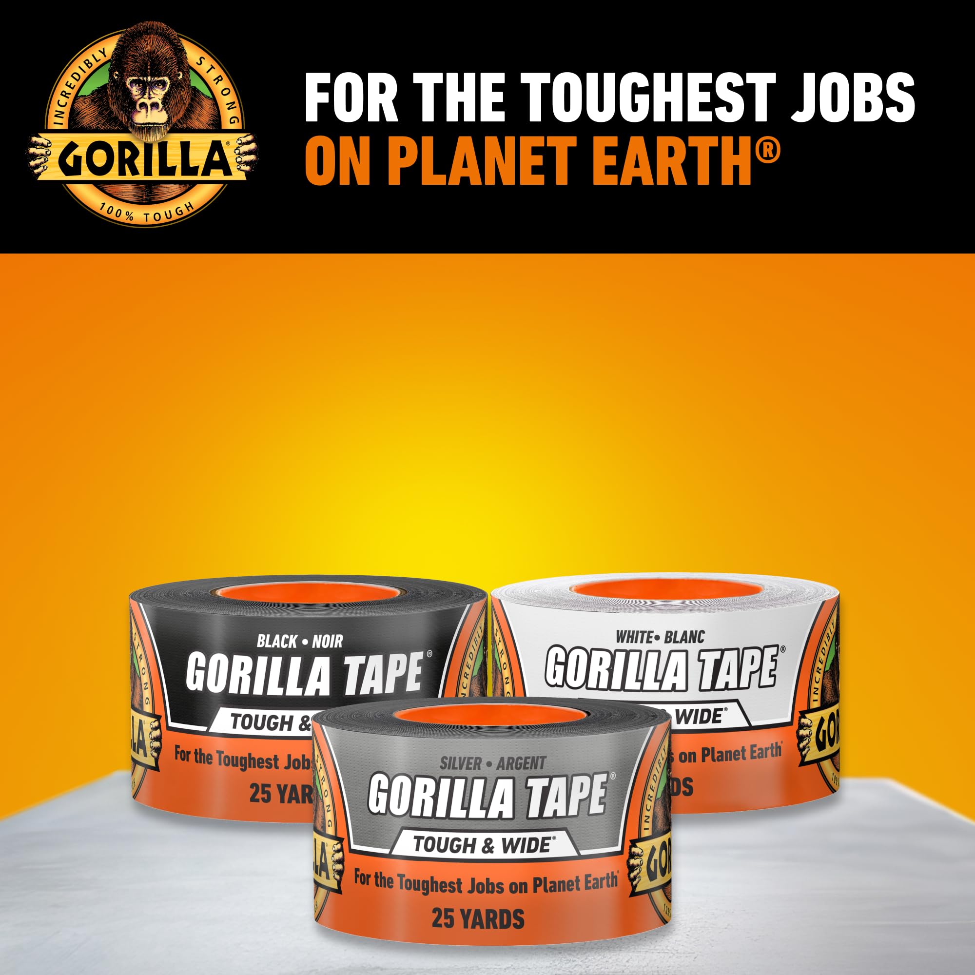 Gorilla Tape Tough & Wide, Silver Tape, 2.88" x 25 yd (Pack of 1) - Heavy Duty and Weather Resistant for Indoor or Outdoor - Image 4