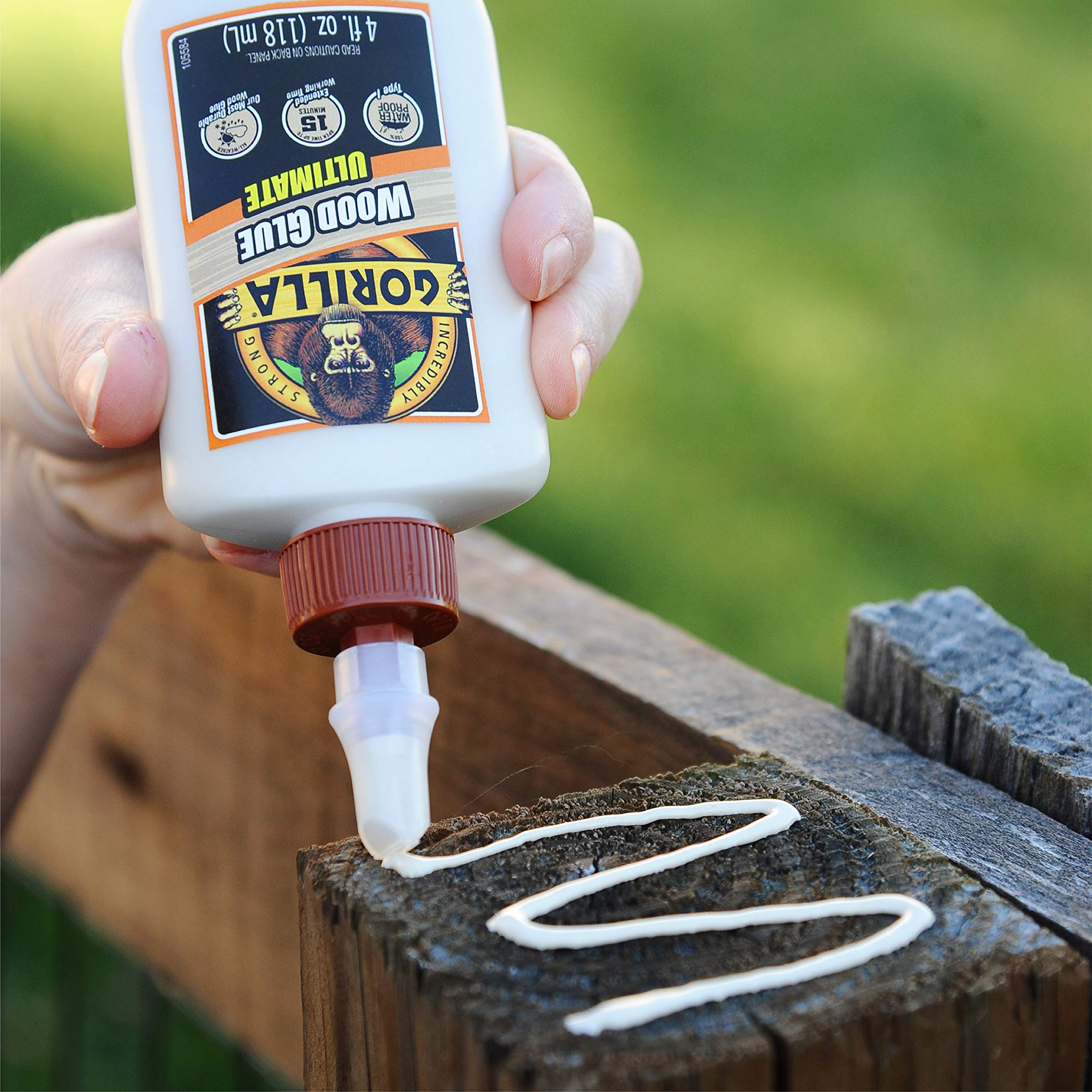 Gorilla Ultimate Waterproof Wood Glue, Natural Wood Color, 4 Ounce (Pack of 6) - Waterproof for Indoor or Outdoor Projects and Repairs - Image 6