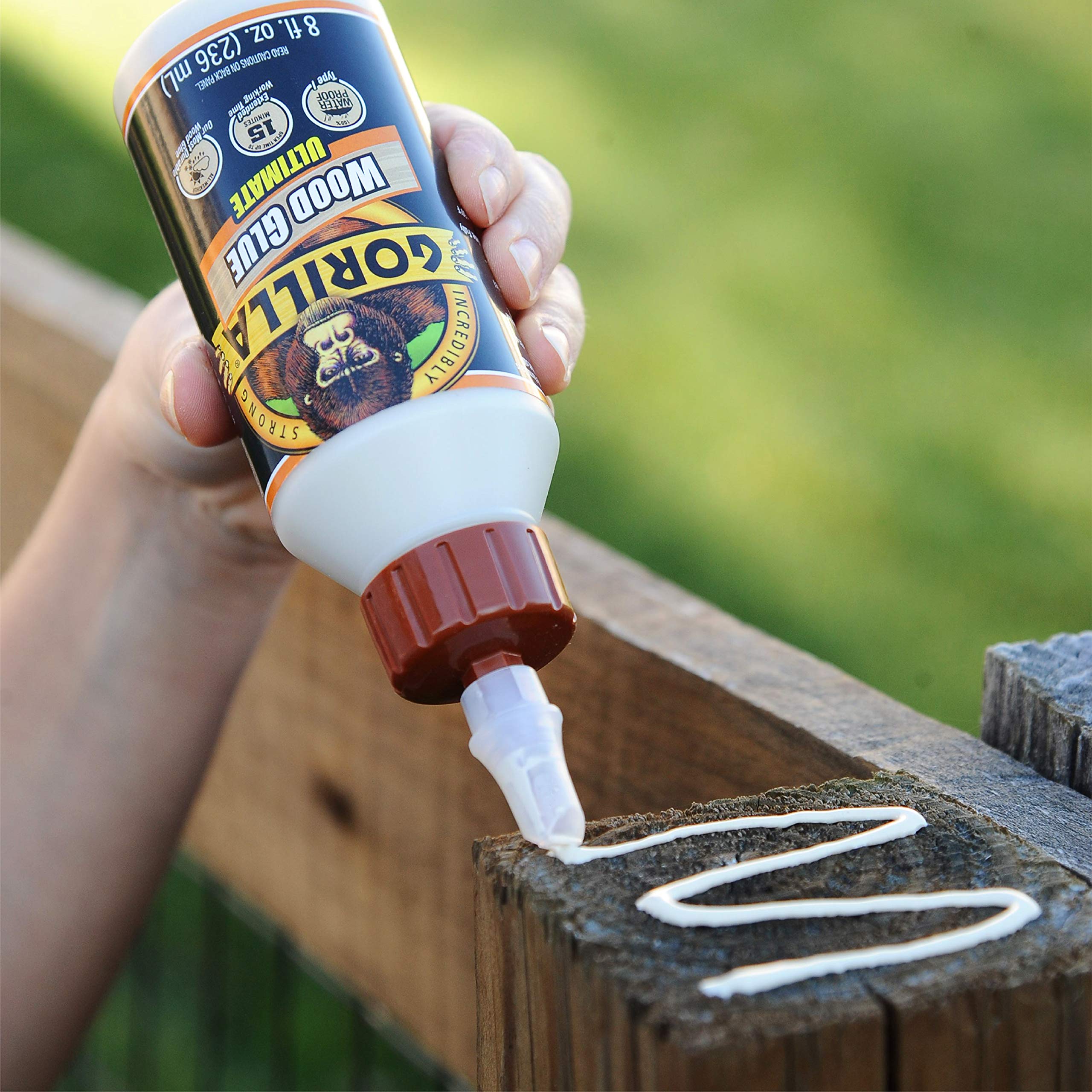 Gorilla Ultimate Waterproof Wood Glue, Natural Wood Color, 8 Ounce (Pack of 6) - Waterproof for Indoor or Outdoor Projects and Repairs - Image 5